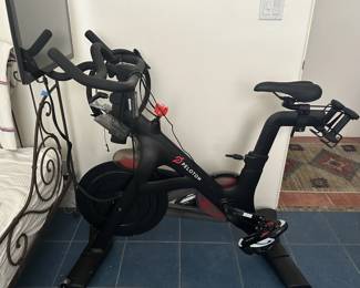 Peloton Bike, shoes and weights