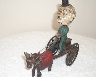 1910 cast iron nodder, Happy Hooligan.