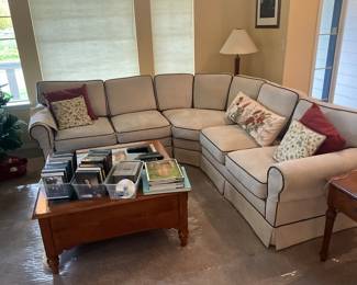 Cloth suede sectional sofa