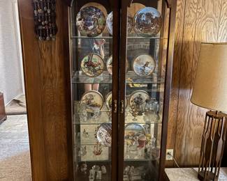 Lit curio cabinet
