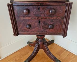 19th Century Mahogany Work Table 