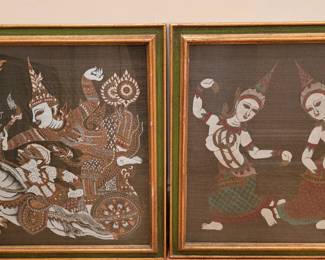 Thai Kinnara Silk Prints