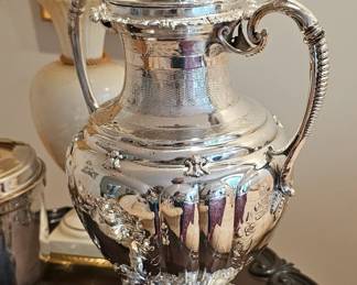 19th Century American Silverplate Hot Water Dispenser