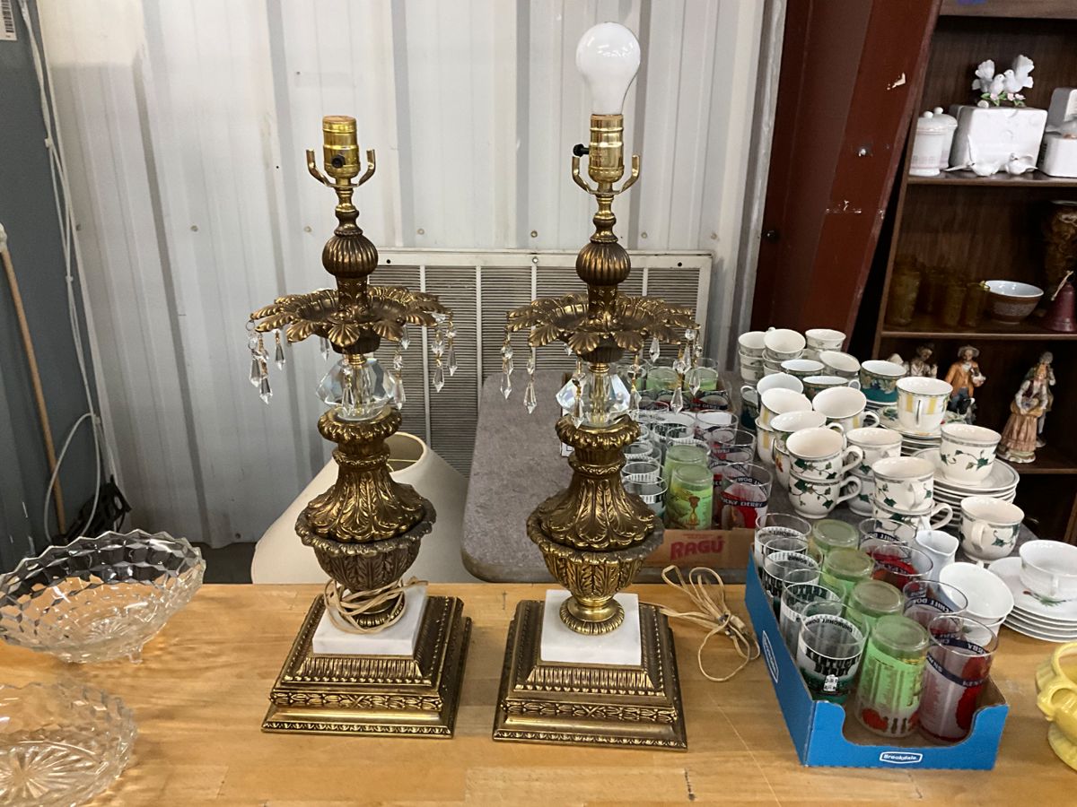 Metal, Marble & Crystal Table Lamps