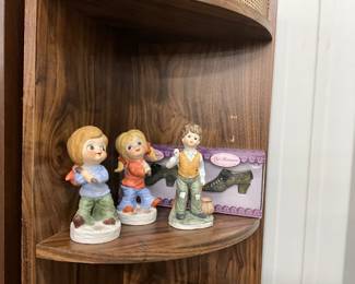 Porcelain Boy & Girl Figurines - Shoe Figures