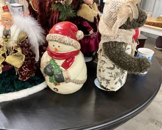 Christmas Ceramic Snowman Cookie Jar