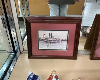 Framed Steamboat Print