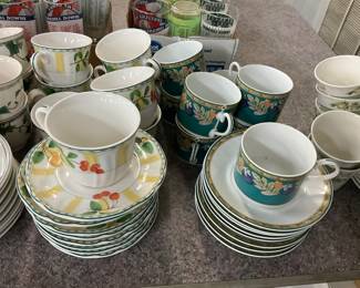 Noritake Epoch Cups & Saucers & Noritake Brandywine Cups & Saucers, Impromptu Line