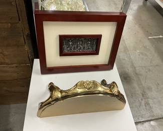 Framed Pewter Art - Burwood Homco Wall Shelf
