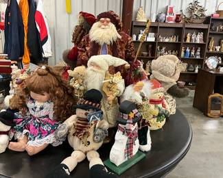 Assorted Christmas & Doll Decor