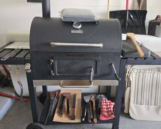 CharBroil BBQ, Cover, Utenzils, Lawn Chairs