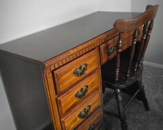 Wood Desk and Chair