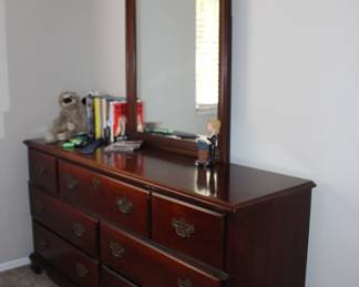 Dresser with Mirror Brass Drop Bail Handles