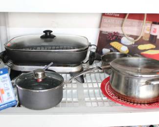 Pots, Pans, Elelctric Fryer, Justin Chargers
