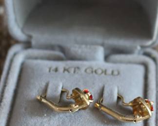14 K Earrings
