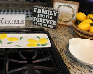 Signs, Lemon Dish, Shell Dish, Basket of Lemons