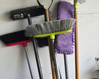 Fishing or Pool Net, Push Brooms, Rake