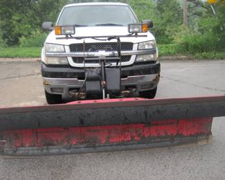 Older chevy plow truck
