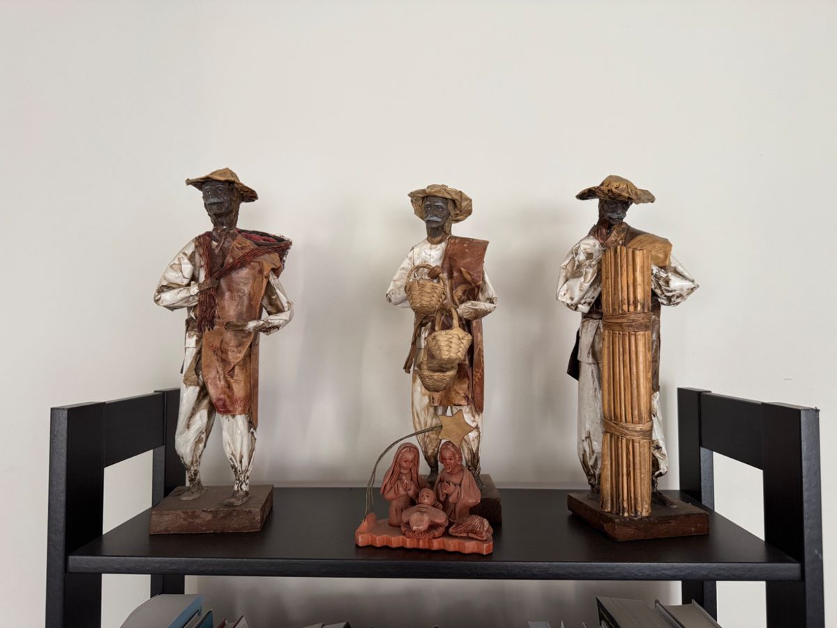 Vintage paper mache figures