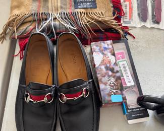 Gucci shoes, sports memorabilia