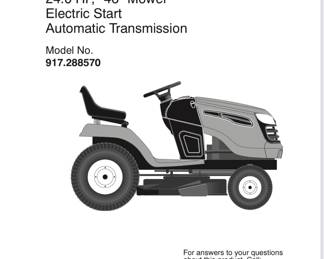 2011 Craftsman Riding Lawnmower 46”