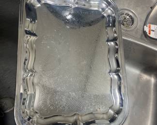 Vintage Metal Tray with handles