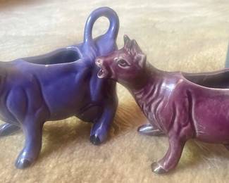 Vintage Purple Cow Creamers