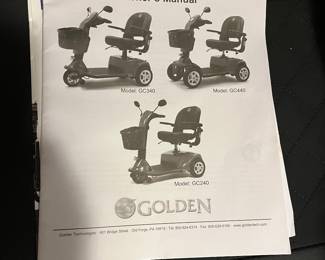 Golden Companion Scooter Model GC240 with Trailer-only used 2 months