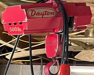 Dayton mini electric 500 pound hoist