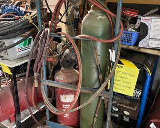 Oxy Acetylene torch setup with cart