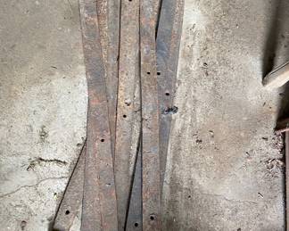 Vintage cast iron barn hinges