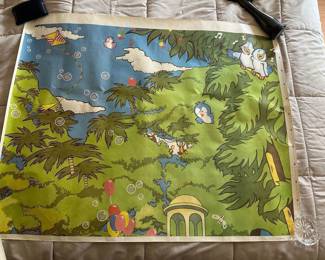 Vintage cartoon fabric