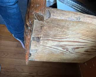 Hand hewn early trunk