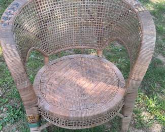antique wicker chair