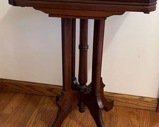 Antique mahogany marble top table