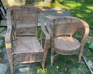 Antique wicker chairs