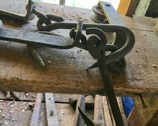 Antique cast iron hooks