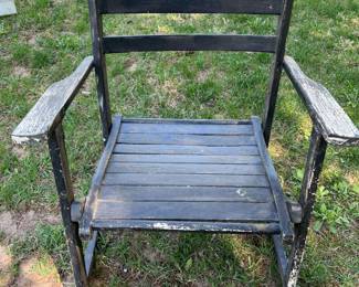 Antique wood rocker
