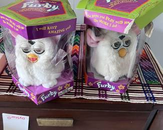 Furby in boxes