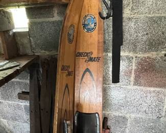 Vintage wood skis