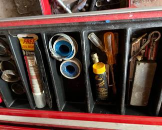 Tool chest with tools and supplies