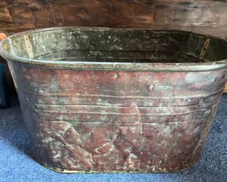 Antique Copper large 2 handled tub