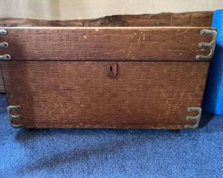 Antique woven chest
