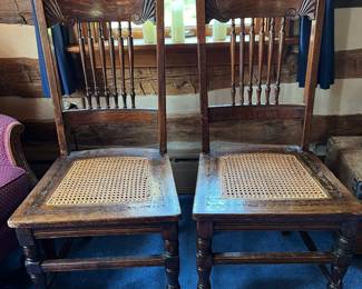 antique cane seat chairs