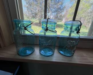 Blue Ball mason jars