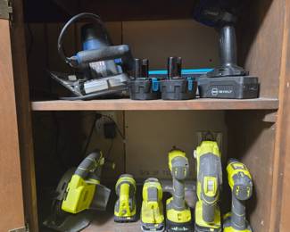 Various Ryobi tools. Refer to price sticker on days of sale.