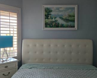 King size mattress/headboard/base. 4 years. Sparingly used in guestroom. Make your offer day of sale!