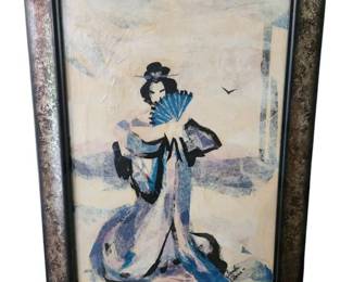 Oriental Lady Paper and Acrylic