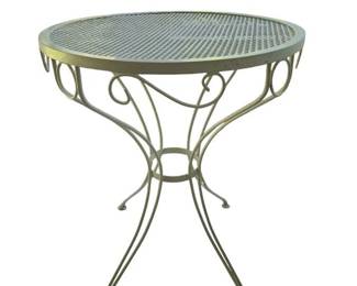 White Wrought Iron Bistro Table