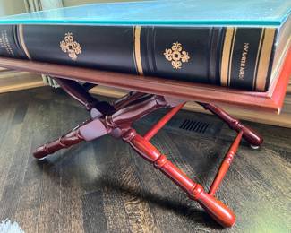Book side table with glass top 29"W x 18"D x 19"H $150